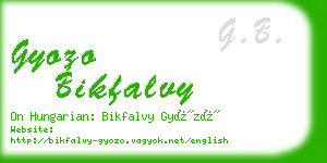 gyozo bikfalvy business card